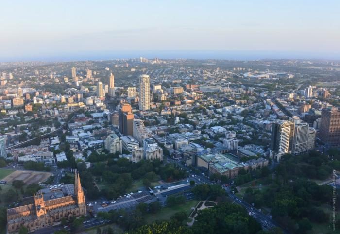 Взгляд на Сидней с высоты птичьего полета