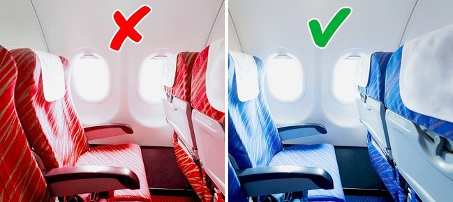 Почему сиденья в салоне самолёта почти всегда синего цвета?