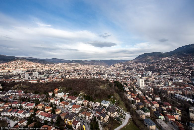 Сараево: вид сверху