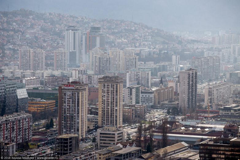 Сараево: вид сверху