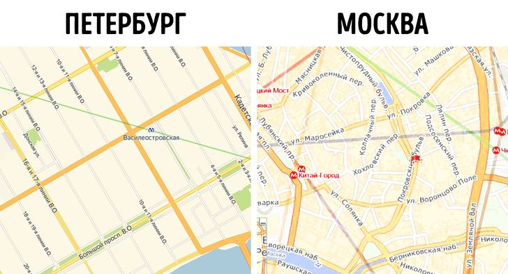 15 простых вещей, которые показывают всю разницу между Москвой и Питером