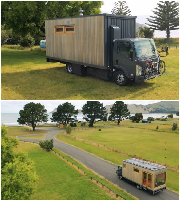 Новозеландка превратила новый грузовик в дом для путешествий