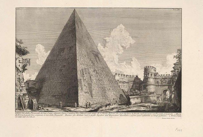 Пирамида Гая Цестия и ворота Порта Сан-Паоло