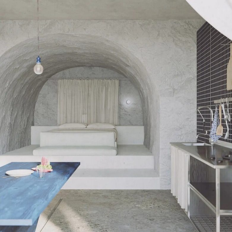 Как в Греции пещерный рыбацкий дом превратили в шикарный отель