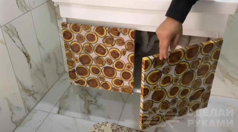 Дверцы для шкафчика из спилов дерева / Я - суперпупер